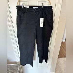 Mica Los Angeles black crop jeans 16W NWT